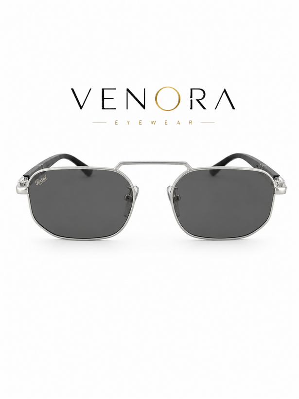 عینک آفتابی یونیسکس PERSOL مدل ترند اشرف - نقره ای | ونورا